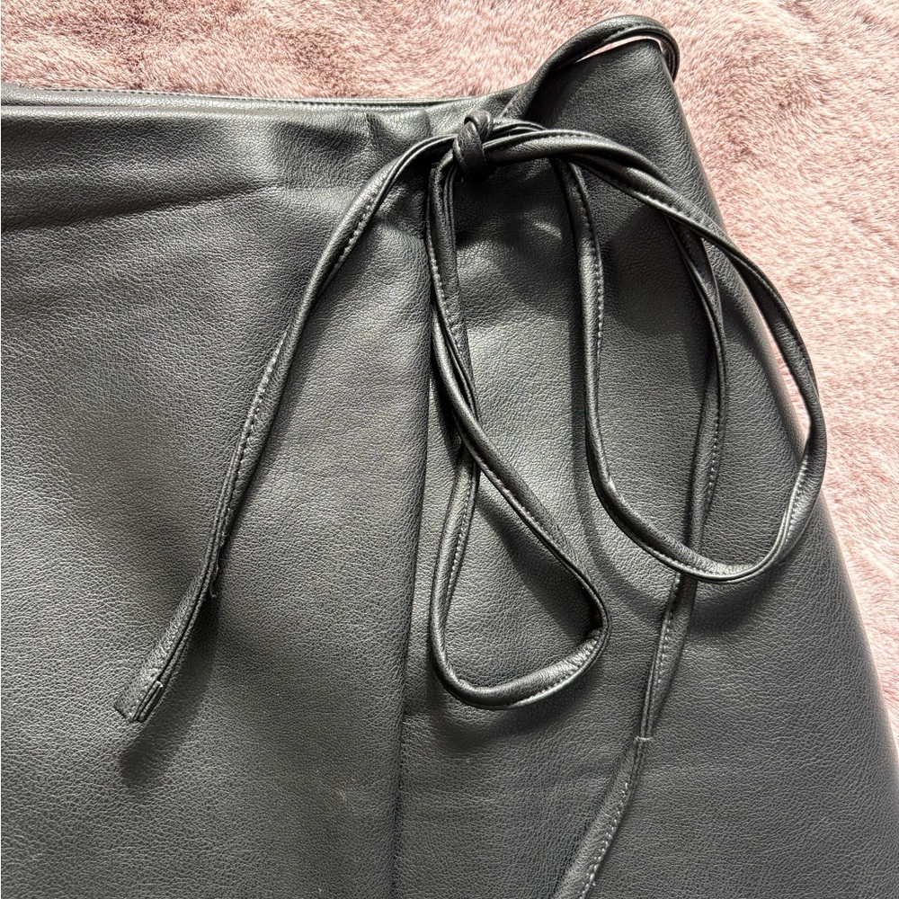 Anthropologie Faux Leather Midi Skirt